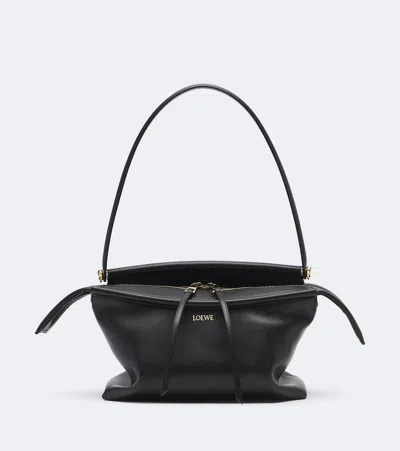 Loewe Whisker Small Leather Shoulder Bag In Black