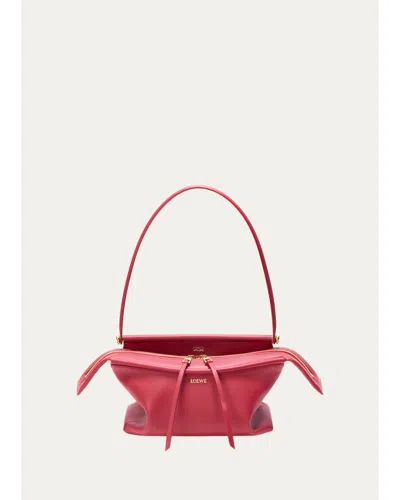 Loewe Whisker Small Leather Shoulder Bag In Black