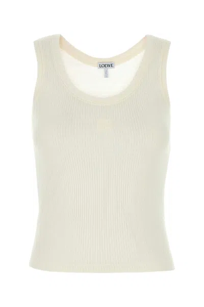 LOEWE WHITE ANAGRAM TANK TOP