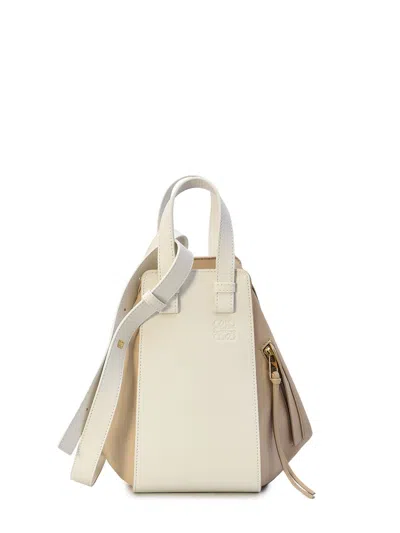 Loewe White And Beige Calfskin Shoulder Bag For Women