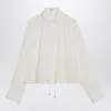Loewe White Balloon-sleeve Silk Shirt In Neutral
