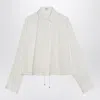 Loewe White Balloon-sleeve Silk Shirt Women In White