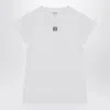Loewe White Cotton-blend T-shirt With Anagram Logo Women In White