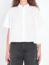 Loewe White Cotton Short Sleeve Trapeze Shirt In White