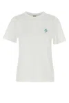 Loewe Cotton T-shirt Embroidered Detail In White