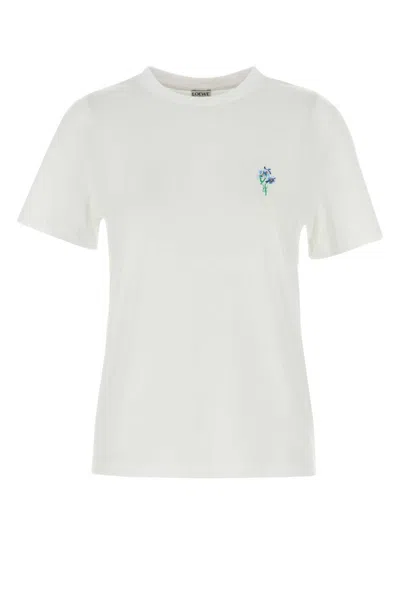 LOEWE WHITE COTTON T-SHIRT