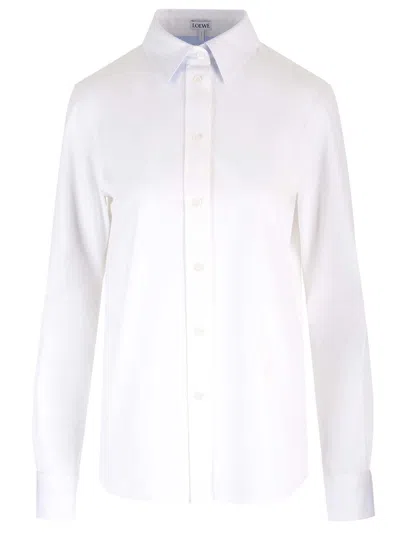 Loewe White Cotton Twill Shirt Shirts White