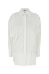 Loewe Oversize Poplin Shirt Cuffed Sleeves In White