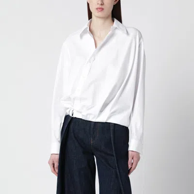 Loewe White Draped Cotton Shirt