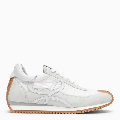 Loewe White Flow Runner Sneakers In Silver
