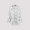 Loewe Checked Silk Shirt In White