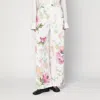 Loewe White Jeans With Floral Digital Print