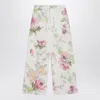 Loewe White Jeans With Floral Digital Print