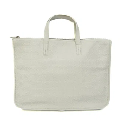 Pre-owned Loewe White Leather Briefcase Bag ()