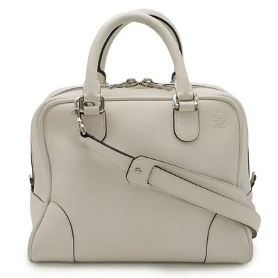 Pre-owned Loewe White Leather Handbag Shoulder Bag ()