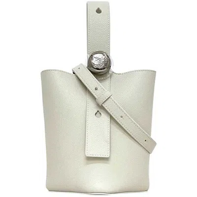 Pre-owned Loewe White Leather Handbag Shoulder Bag ()