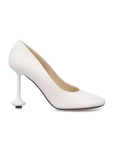 Loewe White Leather Pumps