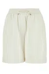 Loewe Women's Leather Shorts In White