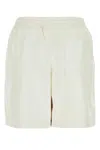 Loewe Women's Leather Shorts In White