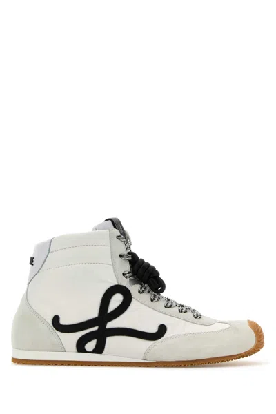 Loewe White Nylon And Suede Ballet Runner 2.0 Sneakers In Multi