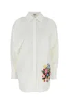Loewe Poplin Shirt Embroidered Long Sleeves In White