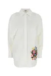 Loewe Poplin Shirt Embroidered Long Sleeves In White