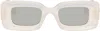 Loewe White Rectangular Sunglasses In Gray
