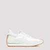 Loewe Suede & Tech Flow Runner Low Sneakers In White