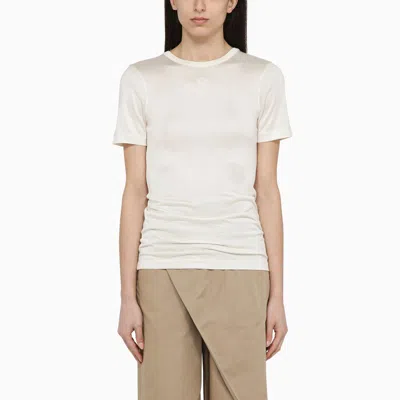 Loewe White Silk Blend Knot T-shirt