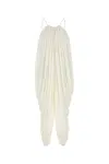 Loewe Draped Halter Neck Dress With Open Back In White