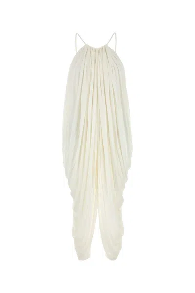 LOEWE LOEWE WHITE SILK DRESS