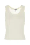 Loewe Women White Silk Tank Top In Neutral
