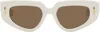 Loewe White Small Butterfly Screen Sunglasses