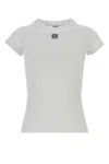 Loewe White Stretch Cotton Blend T-shirt In Gray