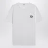 Loewe White T-shirt With Anagram Embroidery And Futurist Cat Men