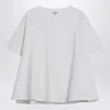Loewe Women Anagram-embroidered Trapeze T-shirt In Silver