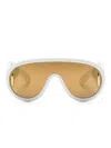 Loewe White Oversized All Around Shield Sunglasses In White