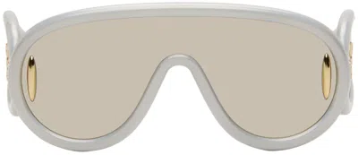 LOEWE WHITE WAVE MASK SUNGLASSES
