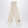 Loewe White Wool And Mohair Scarf