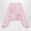 Loewe Embroidered Mohair Blend Sweater In White