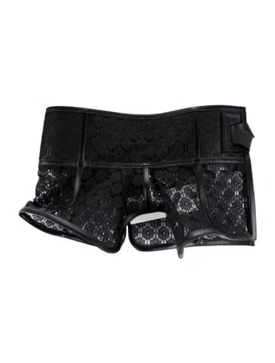 Pre-owned Loewe Wide Lace Waist Belt In Black