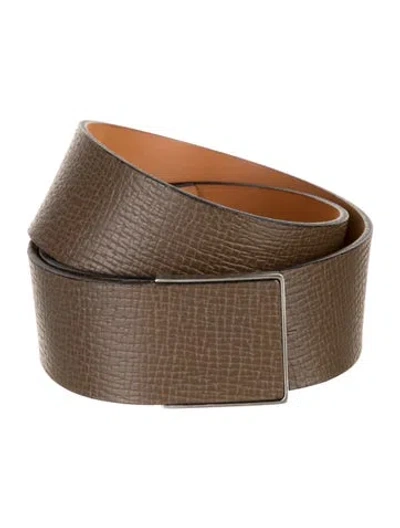 Pre-owned Loewe Wide Leather Belt In Brown