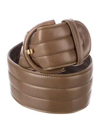 Pre-owned Loewe Wide Leather Waist Belt In Brown
