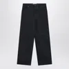 Loewe Wide-leg Anagram Black Jeans Men In Blue