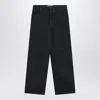 Loewe Wide-leg Anagram Black Jeans Men In Black