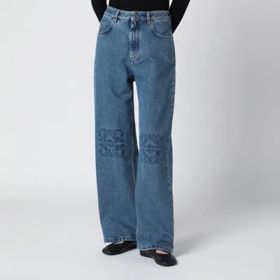 Loewe Wide-leg Anagram Blue Jeans