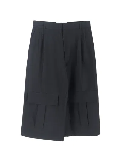 Pre-owned Loewe Wide-leg Cargo Shorts In Black