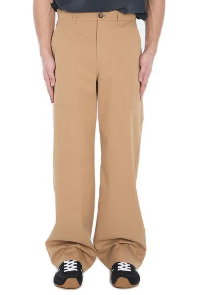 Loewe Straight-leg Cargo Trousers In Beige