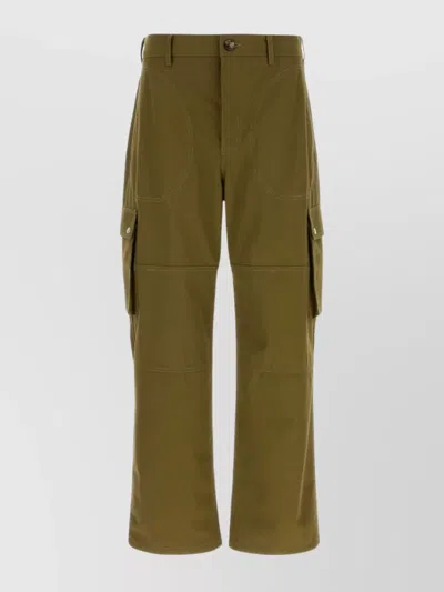 LOEWE WIDE LEG CARGO TROUSERS WITH BUTTON DETAILING