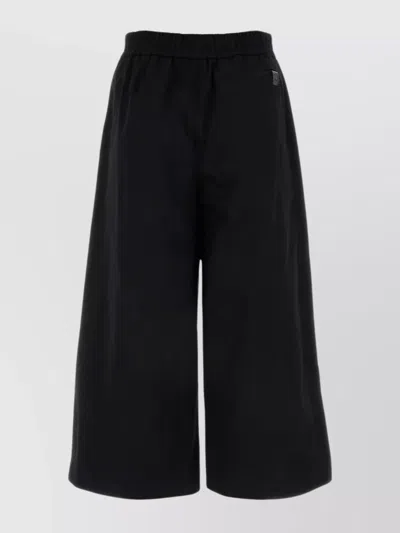 LOEWE WIDE LEG COTTON CULOTTE PANT WITH ELASTICATED WAISTBAND